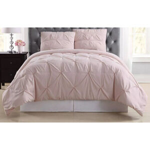 Truly Soft Everyday Pleated Duvet Cover Set Full/Queen Blush*